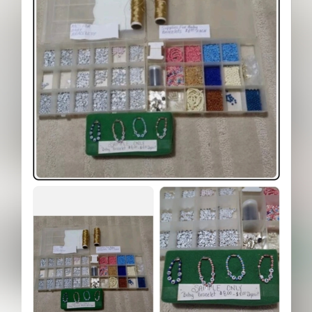 Jewelry Beading Supplies For Bracelet Making ABC Letters+Gold Beading Line